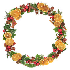 Image showing Festive Christmas Wreath Garland