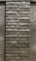 Image showing Brick gray wall