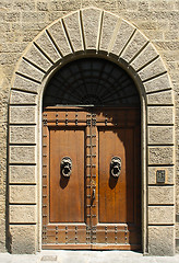 Image showing Very old wooden door