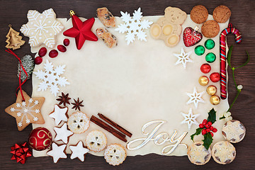 Image showing Christmas and Joy Background Border