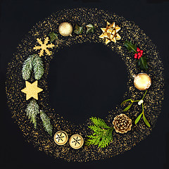 Image showing Christmas Glitter Wreath Garland