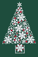 Image showing Snowflake Christmas Tree 