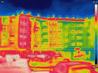 Image showing Detecting Heat Loss Outside building Using Infrared Thermal Came