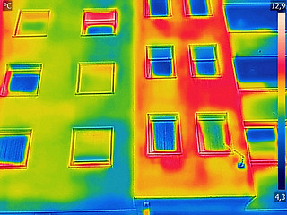 Image showing Detecting Heat Loss Outside building Using Infrared Thermal Came