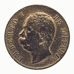 Image showing Vintage Italian coin