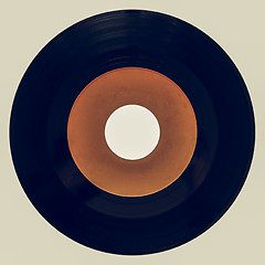 Image showing Vintage looking Vinyl record isolated