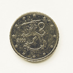 Image showing Vintage Finnish 50 cent coin