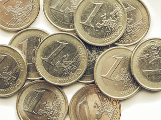 Image showing Vintage Euro coins