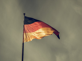 Image showing Vintage looking German flag