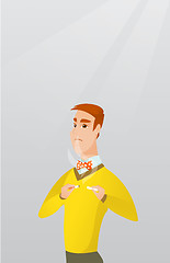 Image showing Young man quitting smoking vector illustration.