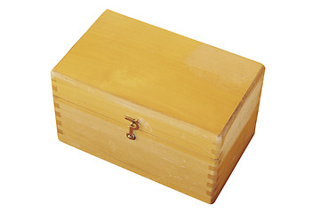 Image showing isolated old wooden box