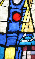 Image showing Stained glass church window