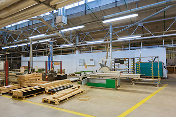 Image showing woodworking factory workshop