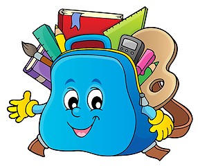 Image showing Happy schoolbag topic image 1