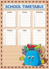 Image showing Weekly school timetable template 4