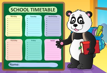 Image showing Weekly school timetable template 6