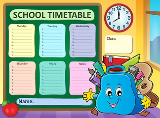 Image showing Weekly school timetable template 5
