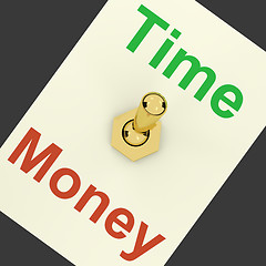 Image showing Time Money Switch Showing Hours Are More Important Than Wealth