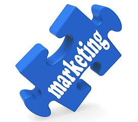 Image showing Marketing Piece Means Advertising And Strategy