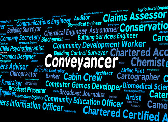 Image showing Conveyancer Job Shows Building Work And Occupation