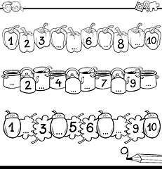 Image showing maths educational task for coloring