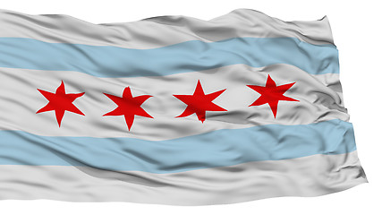 Image showing Isolated Chicago City Flag, United States of America