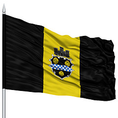 Image showing Pittsburgh City Flag on Flagpole, USA