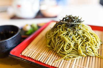 Image showing Green tea soba