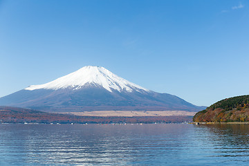 Image showing Lake Yamanaka and Mount Fuji