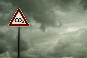 Image showing co2 on roadsign