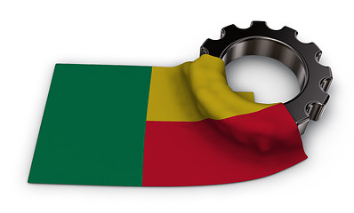 Image showing gear wheel and flag of benin