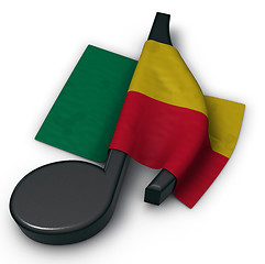 Image showing music note and flag of benin