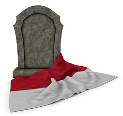 Image showing gravestone and flag of monaco