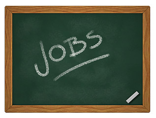 Image showing jobs on chalkboard