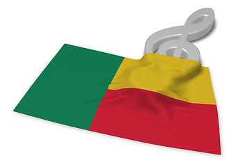 Image showing clef and flag of benin