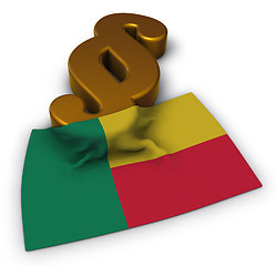 Image showing flag of benin and paragraph symbol