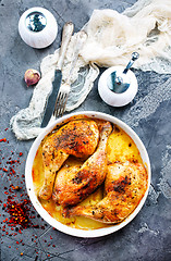 Image showing baked chicken legs 