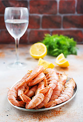 Image showing boiled shrimps