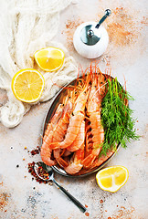 Image showing boiled shrimps