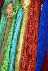 Image showing Multicolored thread background