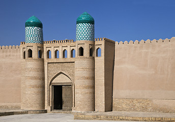 Image showing The Kunya Ark gate in Khiva, Uzbekistan