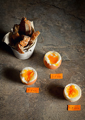 Image showing Boiled eggs by the minute