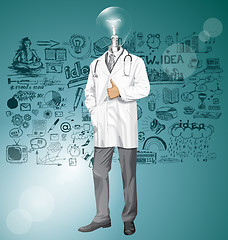 Image showing Vector Doctor With Stethoscope