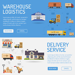 Image showing Warehouse Delivery and Logistics Banners