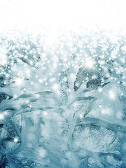 Image showing Frost winter window