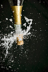 Image showing a champagne cork is popping out