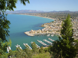 Image showing      Elevated view of Castellammare del Golfo