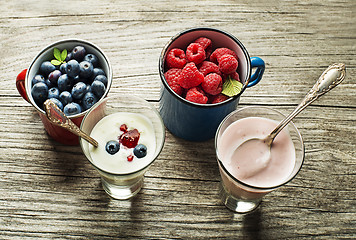 Image showing Yogurt fruit