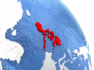 Image showing Philippines on elegant globe