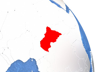 Image showing Central Africa on elegant globe
